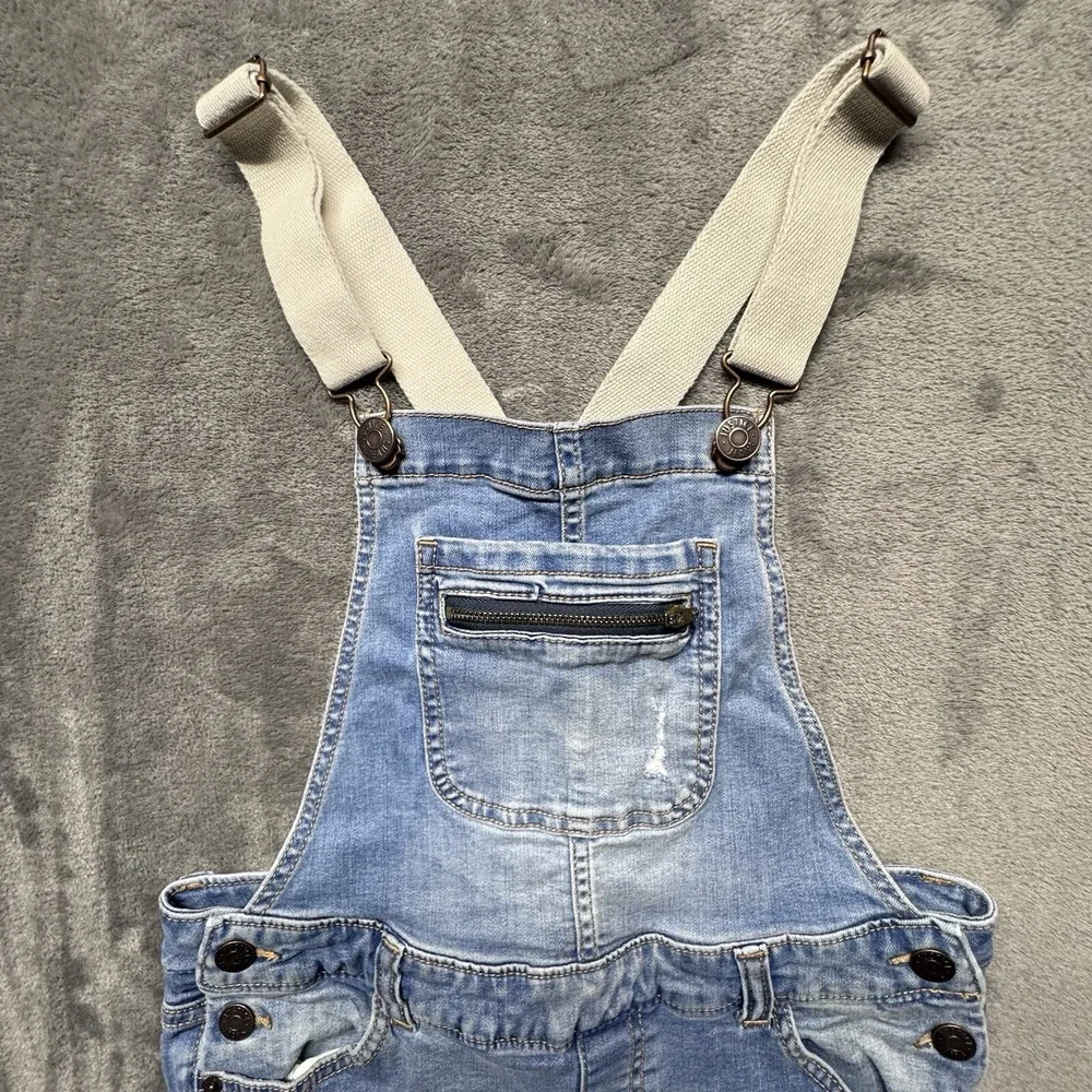 Justice  Girls Overalls Short  Bib Style‎ Size 14 Jeans Blue Cotton